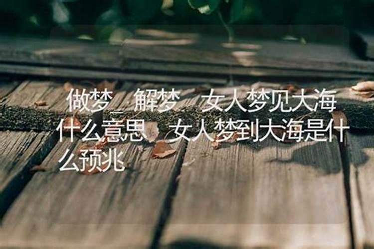 梦见大海是什么预兆 梦到大海什么意思