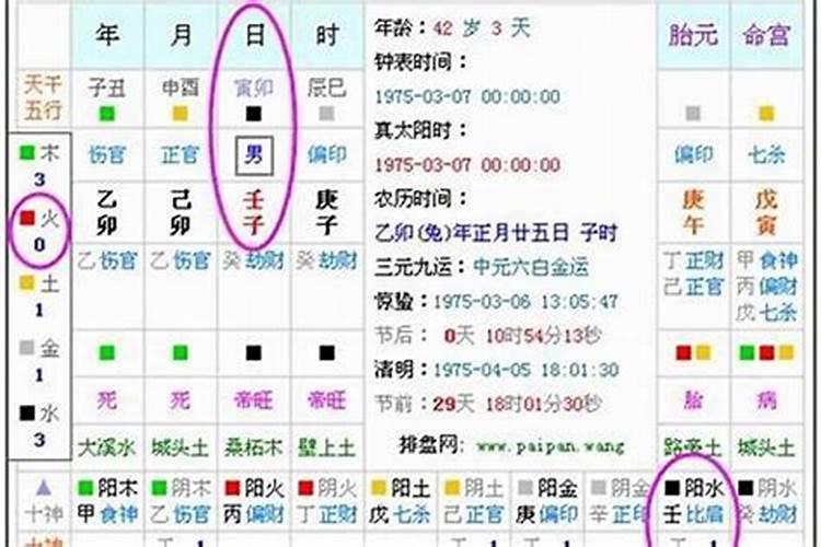 怎么从生辰八字看五行