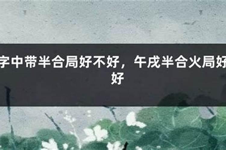 八字有子辰半合婚姻 八字半合局好不好？