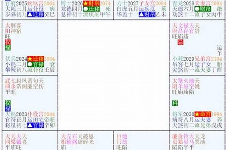 紫薇星盘求详解