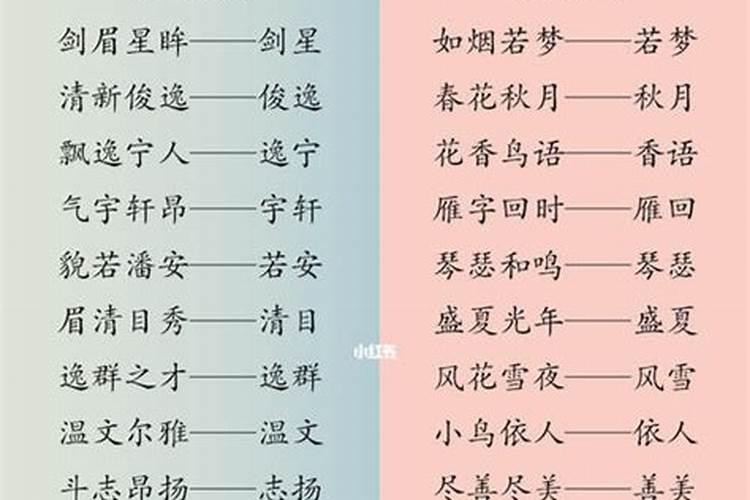 形容名字好听的赞美词有哪些？