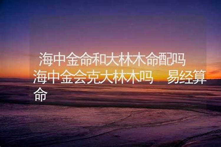 生辰八字配对 海中金命与金箔金命在一起合适吗？