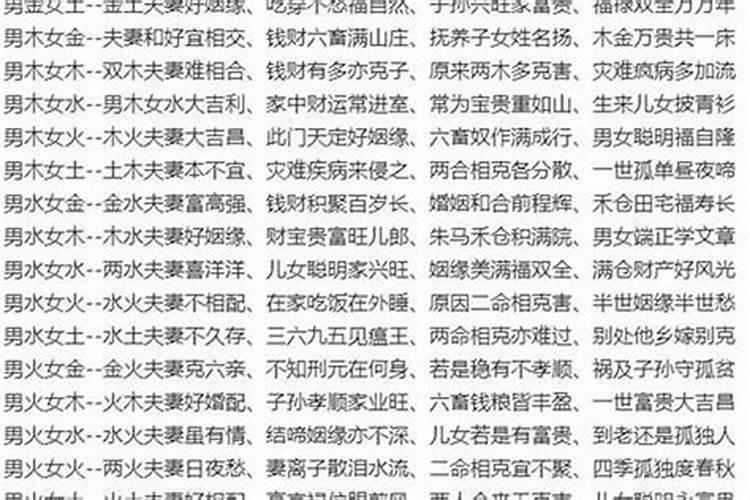 男女婚配合婚表的上等婚怎么看 生肖三合或六合