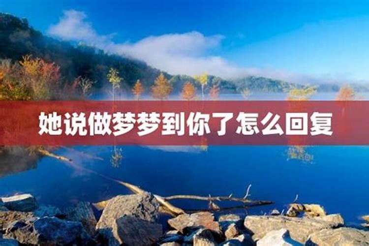 跟女生说,梦到她了,她回复说,是一种幸运,是什么意思,该怎么回复她？