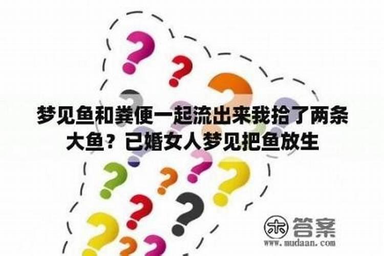梦见捉鱼又放生了的预兆