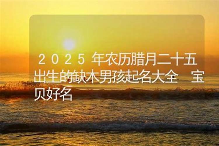 腊月二十五出生的男孩好吗缺水火取名测试打分