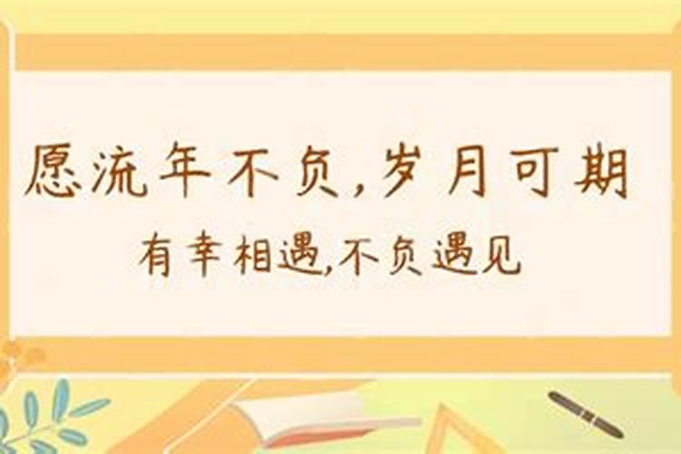 愿流年不负愿岁月可期什么意思
