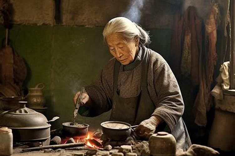 梦见已故的外婆做饭我为她烧火