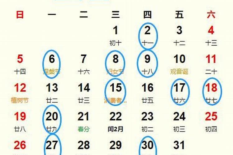 2023年三月动土吉日