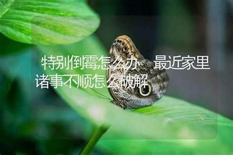 家里诸事不顺如何破解？