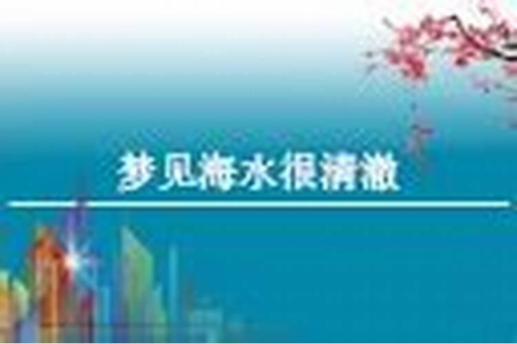 梦见大海水很清澈养盘蚁好吗？