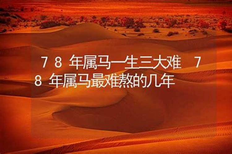 78年属马最难熬的几年？