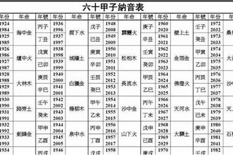 年命纳音什么意思？